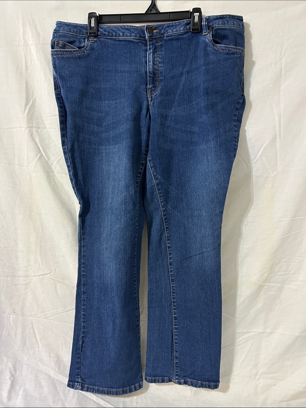 ♥ denim 24/7 Jeans Size 20W Medium Wash Straight Leg Stretch Denim Blue